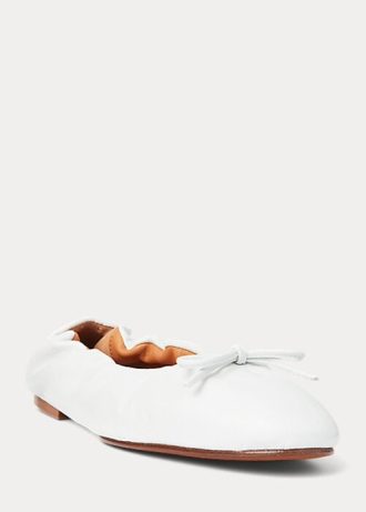 Ballerines blanches Ralph Lauren The Pony pour femmes