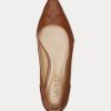 Ballerines plates en cuir bruni Loraine de Ralph Lauren pour femmes Ballerines plates en cuir bruni Loraine de Ralph Lauren pour femmes