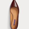 Ballerines plates marron en cuir de veau Kendrya pour femme Ralph Lauren Ballerines plates marron en cuir de veau Kendrya pour femme Ralph Lauren
