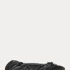 Ballerines plates noires en cuir d&rsquo;agneau matelassé Ralph Lauren pour femmes