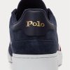 Baskets basses en daim bleu marine Ralph Lauren Court pour homme