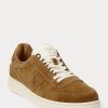 Baskets basses en daim marron Ralph Lauren Court pour homme