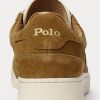 Baskets basses en daim marron Ralph Lauren Court pour homme