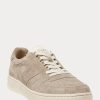 Baskets basses en daim Ralph Lauren Court pour homme, kaki