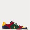 Baskets basses multicolores en velours côtelé Ralph Lauren Court pour homme