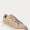 Baskets beiges en daim Heritage Court II pour homme Ralph Lauren