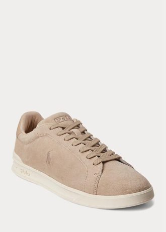 Baskets beiges en daim Heritage Court II pour homme Ralph Lauren