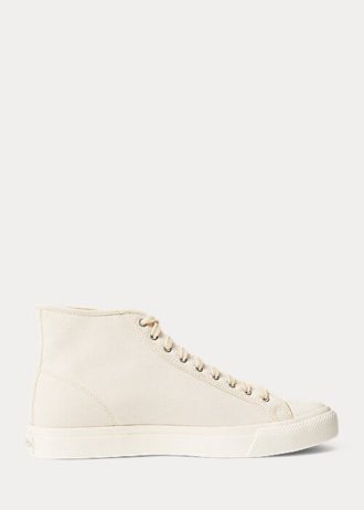 Baskets beiges en toile Mayport Ralph Lauren pour femme