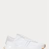 Baskets blanches en cuir et Oxford Ralph Lauren Train 89 pour femme Baskets blanches en cuir et Oxford Ralph Lauren Train 89 pour femme