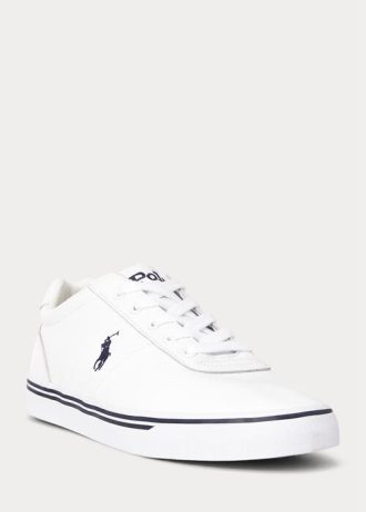 Baskets blanches en cuir Hanford pour homme Ralph Lauren
