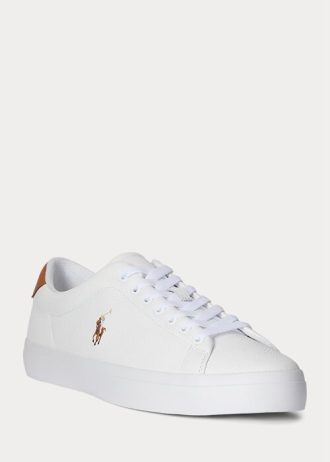 Baskets blanches en cuir Longwood Ralph Lauren pour homme
