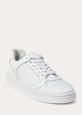 Baskets blanches en cuir Ralph Lauren Court pour femmes