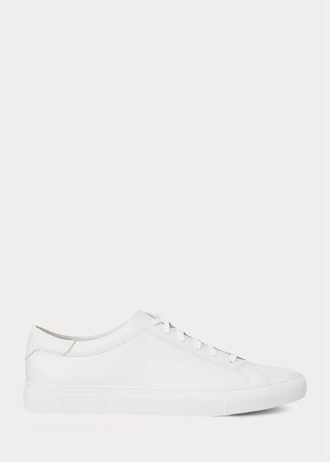 Baskets blanches en cuir Ralph Lauren Jermain pour homme