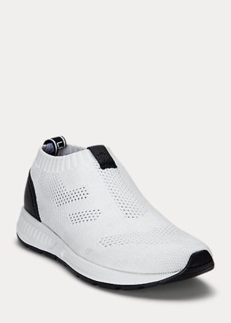 Baskets blanches à enfiler Kacie de Ralph Lauren pour femmes