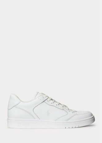 Baskets blanches Ralph Lauren Court pour hommes