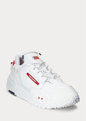 Baskets blanches Ralph Lauren PS200 pour hommes