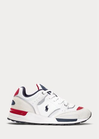 Baskets blanches Ralph Lauren Trackster 200 pour homme