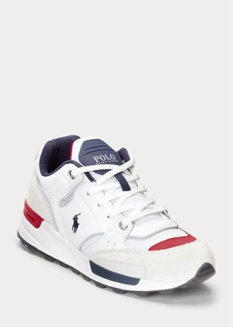 Baskets blanches Ralph Lauren Trackster 200 pour homme