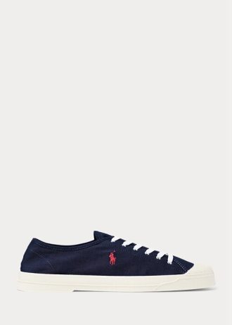 Baskets à bout droit en toile Essence 100 bleu marine/rouge pour homme Ralph Lauren