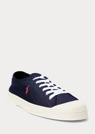 Baskets à bout droit en toile Essence 100 bleu marine/rouge pour homme Ralph Lauren