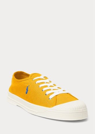 Baskets à bout droit en toile Essence 100 Ralph Lauren jaune/bleu pour homme