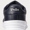 Baskets en cuir bleu marine/blanc Ralph Lauren Heritage Court II pour homme