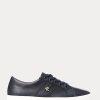 Baskets en cuir nappa bleu marine Ralph Lauren Janson II pour femme Baskets en cuir nappa bleu marine Ralph Lauren Janson II pour femme