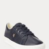 Baskets en cuir nappa bleu marine Ralph Lauren Janson II pour femme Baskets en cuir nappa bleu marine Ralph Lauren Janson II pour femme