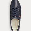 Baskets en cuir nappa bleu marine Ralph Lauren Janson II pour femme Baskets en cuir nappa bleu marine Ralph Lauren Janson II pour femme