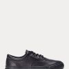 Baskets en cuir noires Ralph Lauren Bryn pour femmes Baskets en cuir noires Ralph Lauren Bryn pour femmes