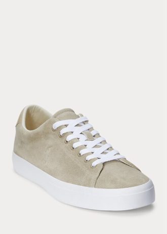 Baskets en daim kaki Ralph Lauren Longwood pour homme