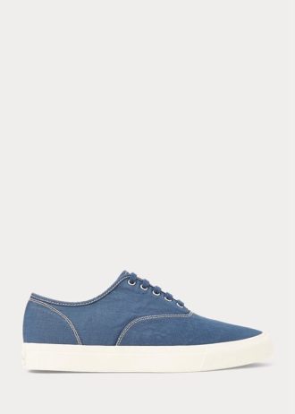 Baskets en toile bleu roi Ralph Lauren pour homme