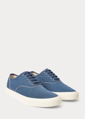 Baskets en toile bleu roi Ralph Lauren pour homme