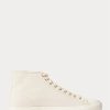 Baskets en toile crème Ralph Lauren Mayport pour homme Baskets en toile crème Ralph Lauren Mayport pour homme