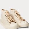Baskets en toile crème Ralph Lauren Mayport pour homme Baskets en toile crème Ralph Lauren Mayport pour homme