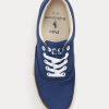 Baskets en toile de coton bleu marine avec logo Ralph Lauren pour femme