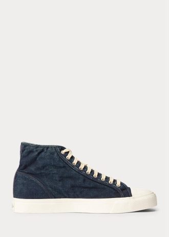 Baskets en toile indigo Ralph Lauren Mayport pour homme