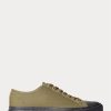 Baskets en toile olive Ralph Lauren pour homme Baskets en toile olive Ralph Lauren pour homme