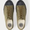 Baskets en toile olive Ralph Lauren pour homme Baskets en toile olive Ralph Lauren pour homme
