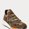 Baskets en tricot camouflage Ralph Lauren Trackster 200II pour homme