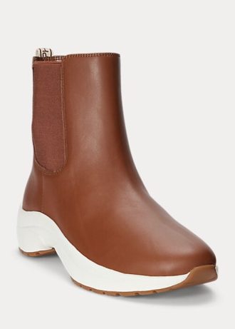 Baskets à enfiler en cuir bruni Rylee de Ralph Lauren pour femme
