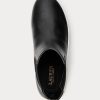 Baskets à enfiler en cuir bruni Rylee Ralph Lauren noires pour femmes Baskets à enfiler en cuir bruni Rylee Ralph Lauren noires pour femmes