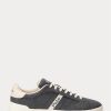 Baskets grises en flanelle Ralph Lauren Heritage Court II pour homme Baskets grises en flanelle Ralph Lauren Heritage Court II pour homme