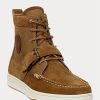 Baskets marron Ralph Lauren Ranger en nubuck et toile pour homme Baskets marron Ralph Lauren Ranger en nubuck et toile pour homme
