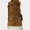 Baskets marron Ralph Lauren Ranger en nubuck et toile pour homme Baskets marron Ralph Lauren Ranger en nubuck et toile pour homme