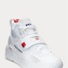 Baskets montantes blanches Ralph Lauren PS100 pour homme Baskets montantes blanches Ralph Lauren PS100 pour homme