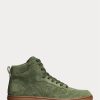 Baskets montantes en daim Ralph Lauren Court vertes pour homme Baskets montantes en daim Ralph Lauren Court vertes pour homme