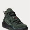 Baskets montantes en daim vertes Ralph Lauren PS100 pour homme Baskets montantes en daim vertes Ralph Lauren PS100 pour homme