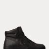 Baskets montantes noires en cuir de veau Jaemyn Ralph Lauren pour femmes Baskets montantes noires en cuir de veau Jaemyn Ralph Lauren pour femmes