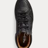 Baskets montantes noires en cuir de veau Jaemyn Ralph Lauren pour femmes Baskets montantes noires en cuir de veau Jaemyn Ralph Lauren pour femmes